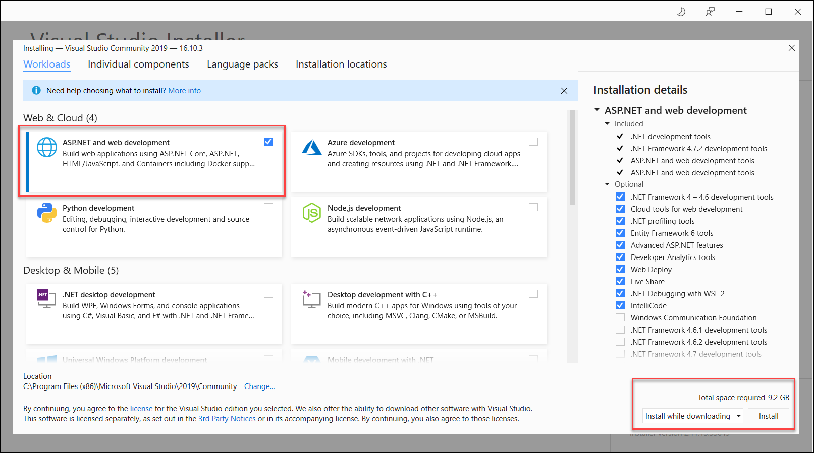 Install Visual Studio Install Visual Studio
