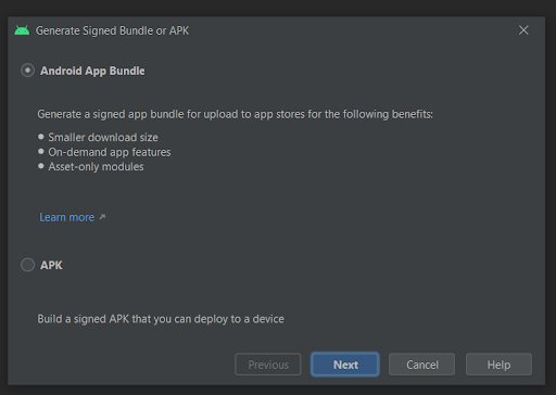 Generate Signed Bundle on Android Studio Generate Signed Bundle on Android Studio
