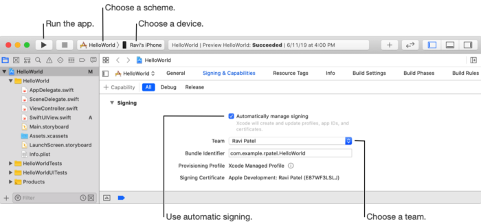 Debug app with XCode Debug app with XCode