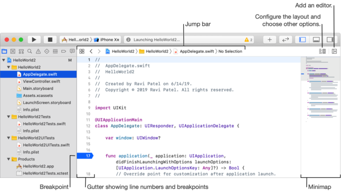 XCode editor XCode editor