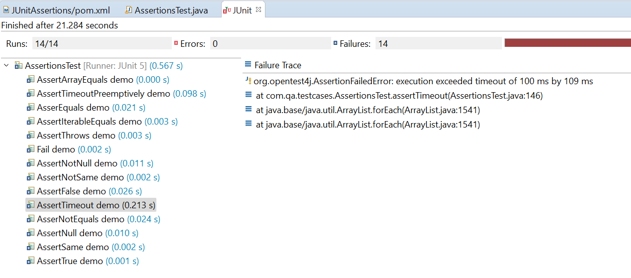 Assert Timeout Failure Assert Timeout Failure