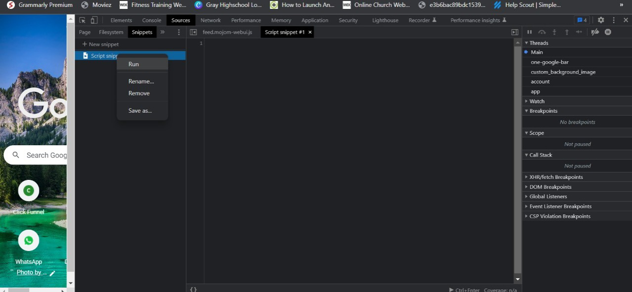 Run script Run script