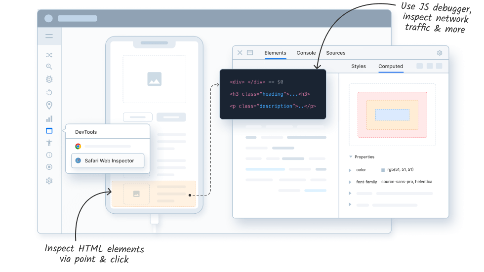 Web Inspector for iOS Safari