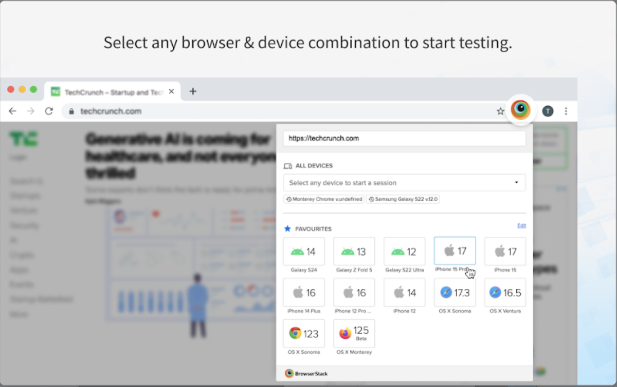 BrowserStack web developer extension BrowserStack web developer extension