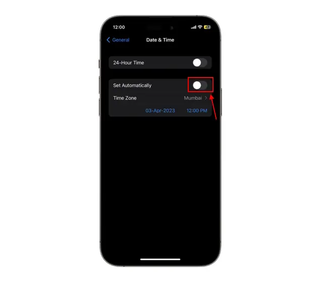 Automatic setting on Automatic setting on