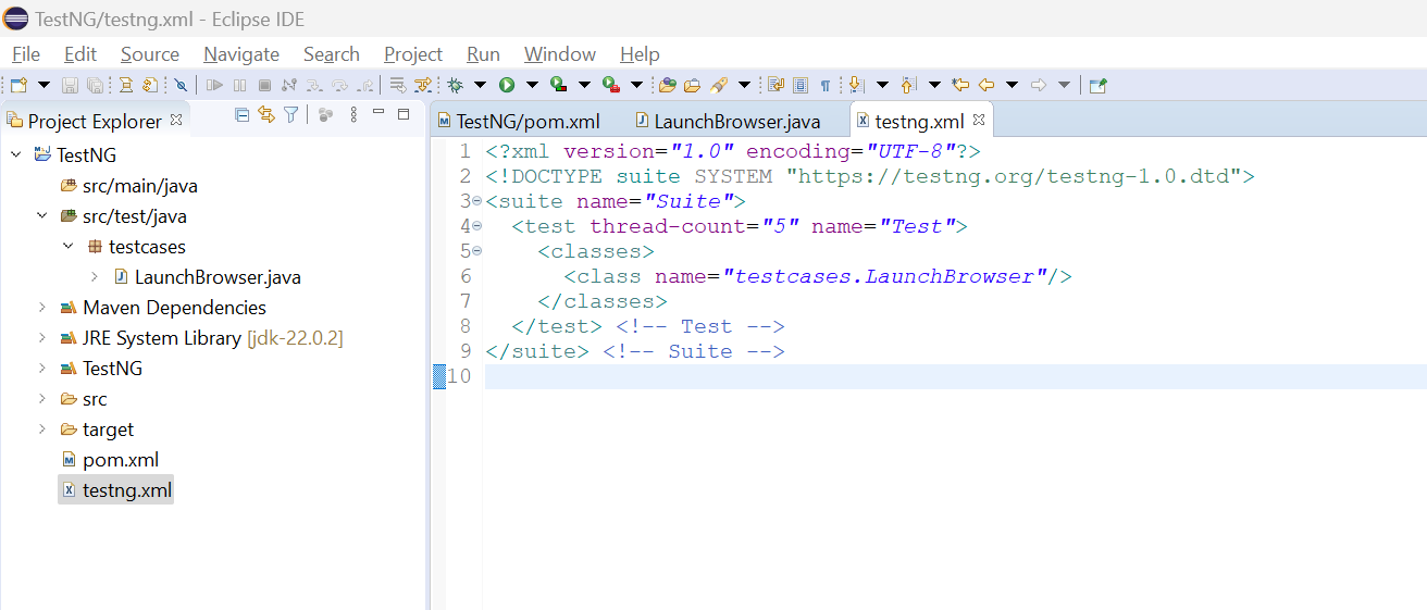 Testng xml Testng xml