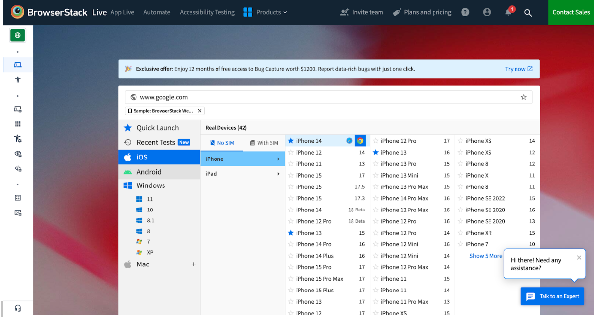 BrowserStack Live BrowserStack Live