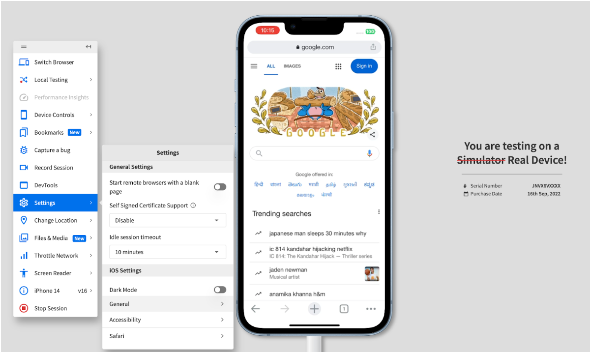 iOS Settings iOS Settings