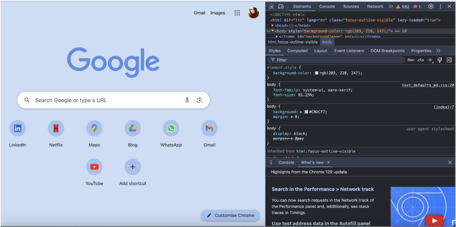 Right Click on Inspect Element Right Click on Inspect Element