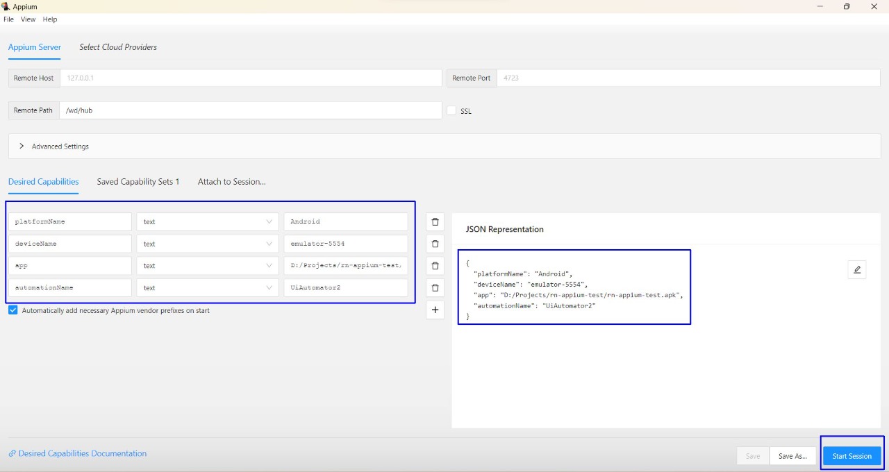 Launch Appium Inspector Launch Appium Inspector