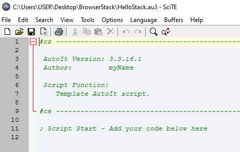 Script editor Script editor