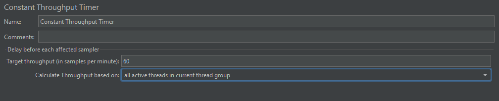Constant Throughput Timer Configuration4 Constant Throughput Timer Configuration4