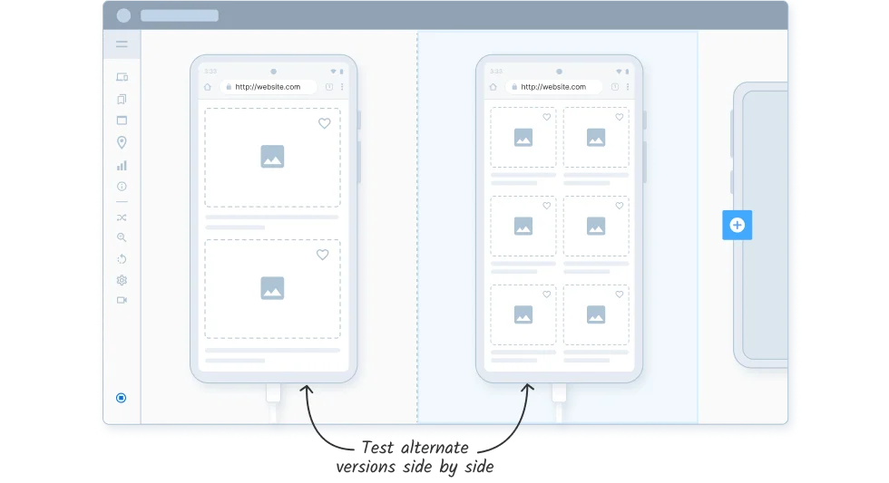 Test different website variations side by side Test website variations side-by-side