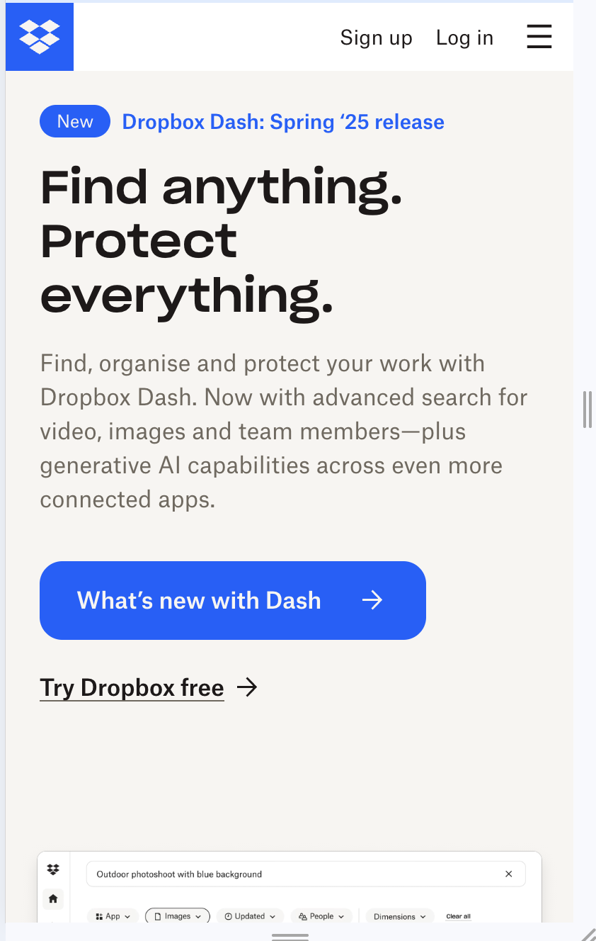 Dropbox Mobile first Design Dropbox Mobile first Design