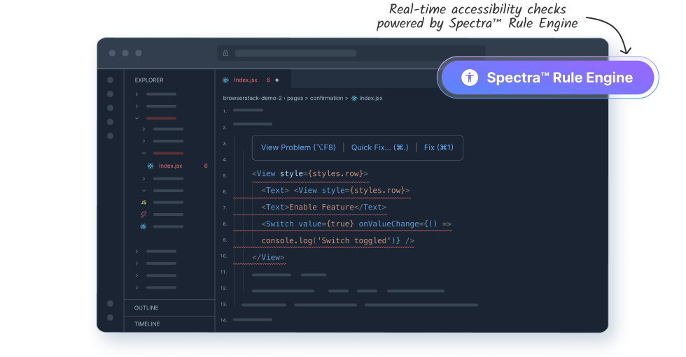 Real-time accessibility linting for your mobile app code Real-time accessibility linting for your mobile app code
